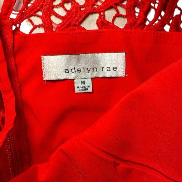 Adelyn Rae Red Lace Sun‎ Dress | Women’s Size Medium - Picture 9 of 13